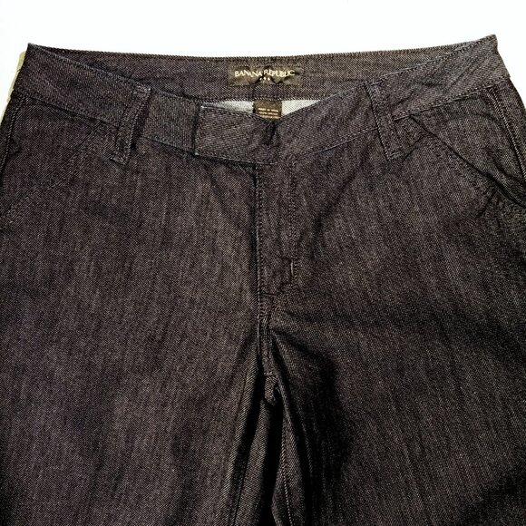 BANANA REPUBLIC Pants/Trousers  sz 6  Wide Leg  Denim Cotton  style-538380 EUC - Picture 4 of 12